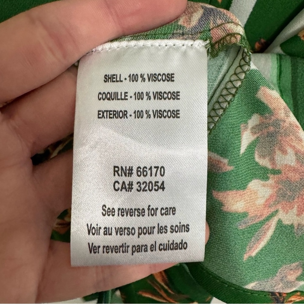 Anthropologie Green Floral Blouse NWT - Picture 7 of 7